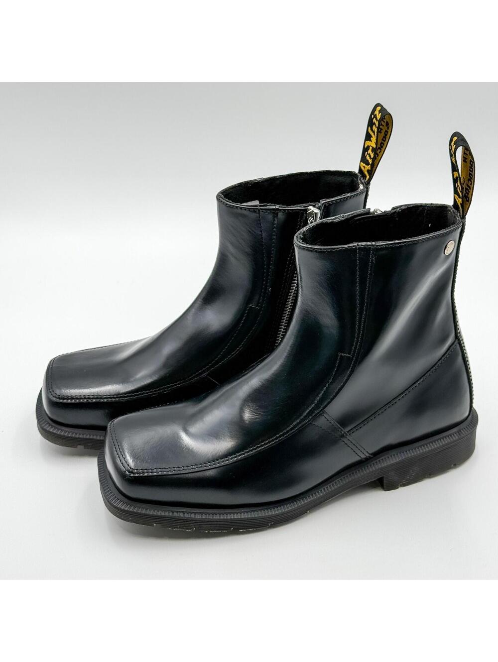 Dr. Martens Durrow Zip Casual Boots Black Leather Chelsea Size Womens 8